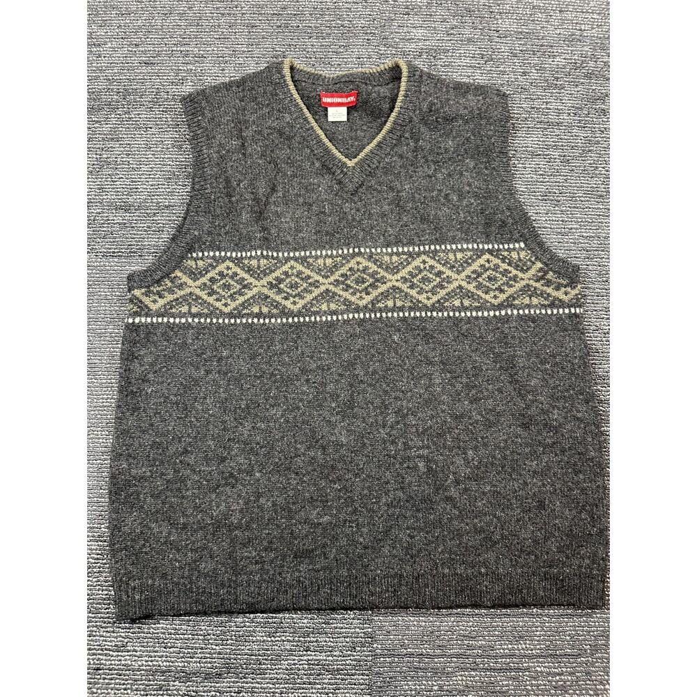 Union Bay VTG Mens Large 100% Wool Sweater Vest